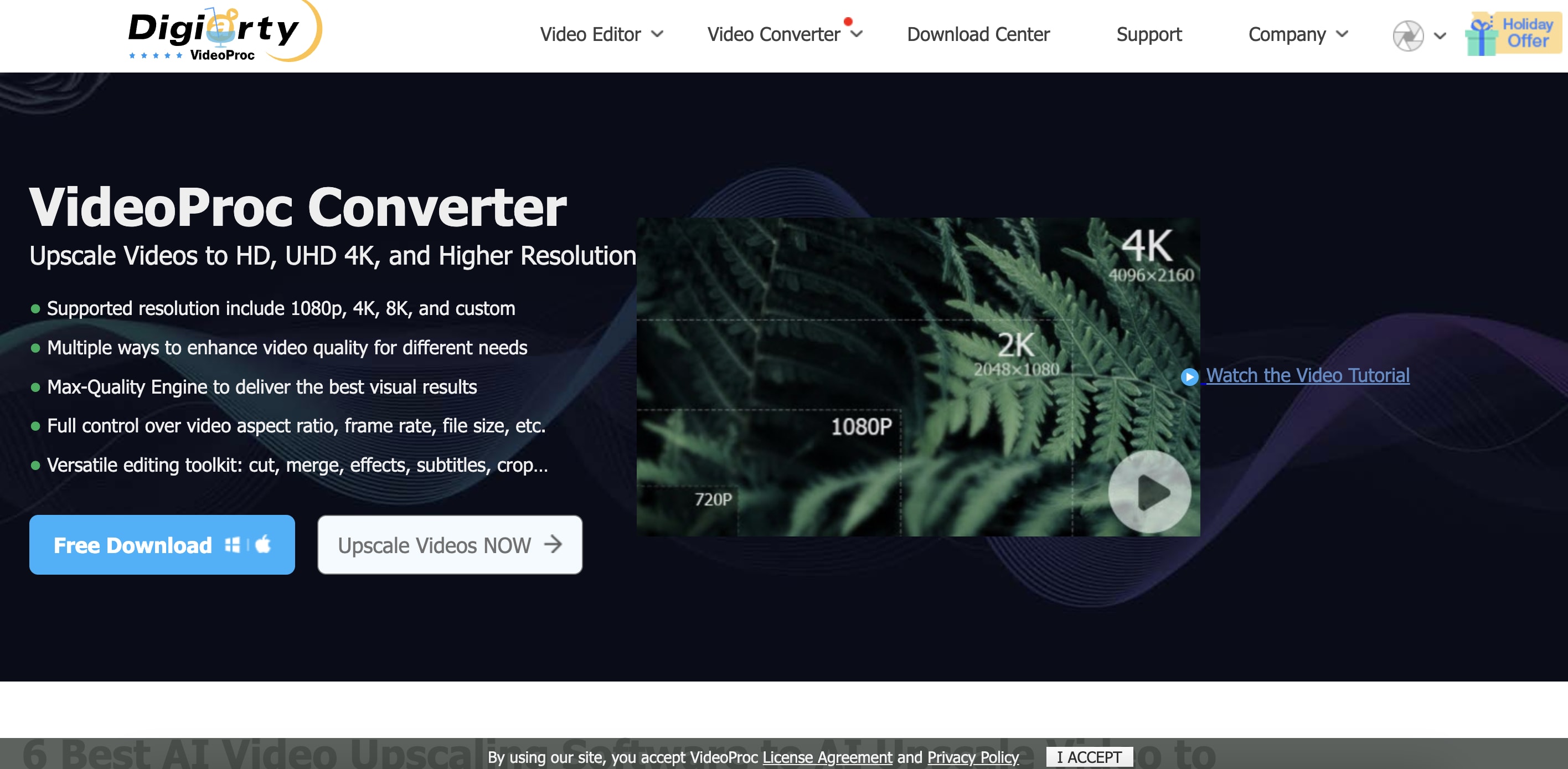 VideoProc Converter home page