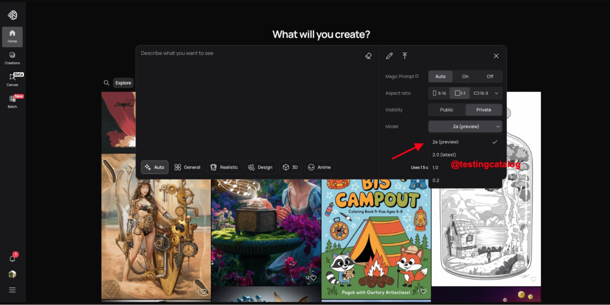 Ideogram.ai interface