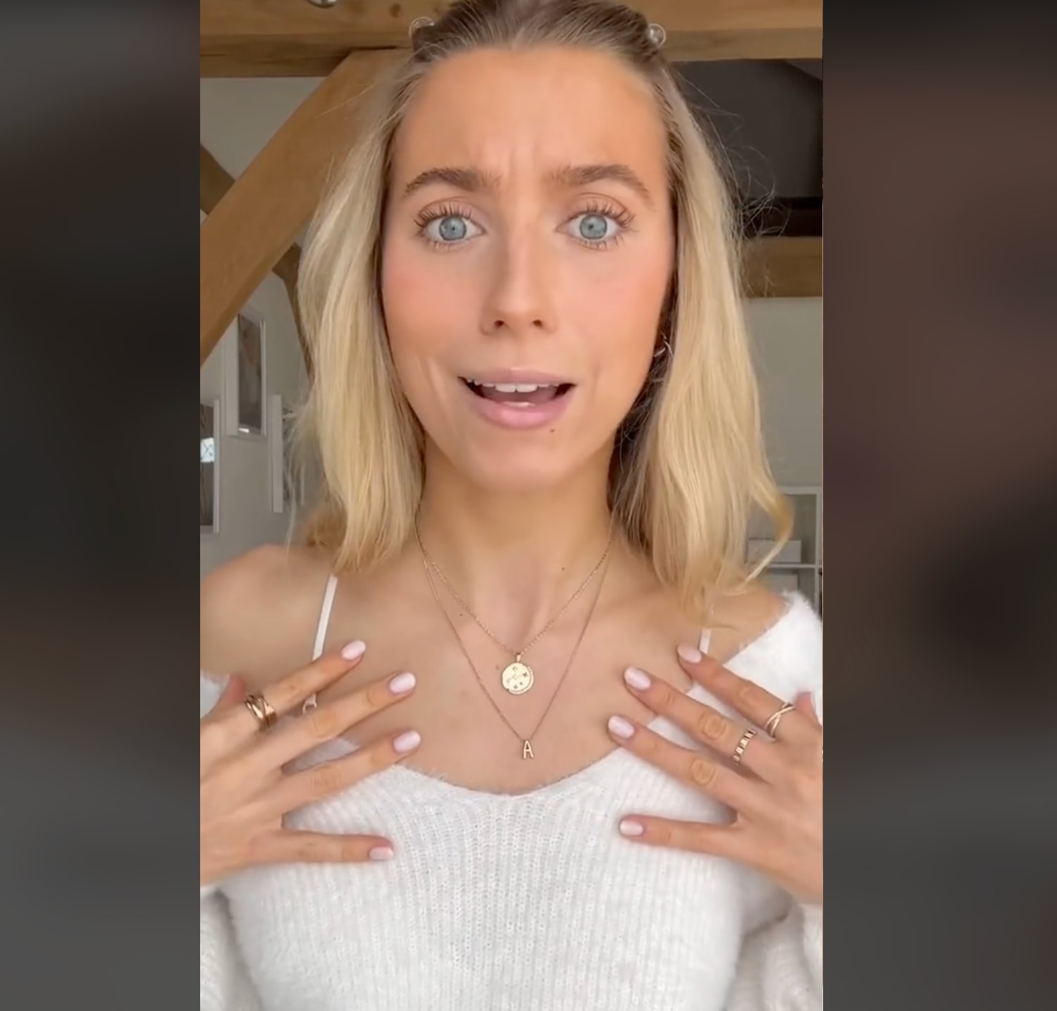 An Astrid & Miyu representative offering a necklace layering hack