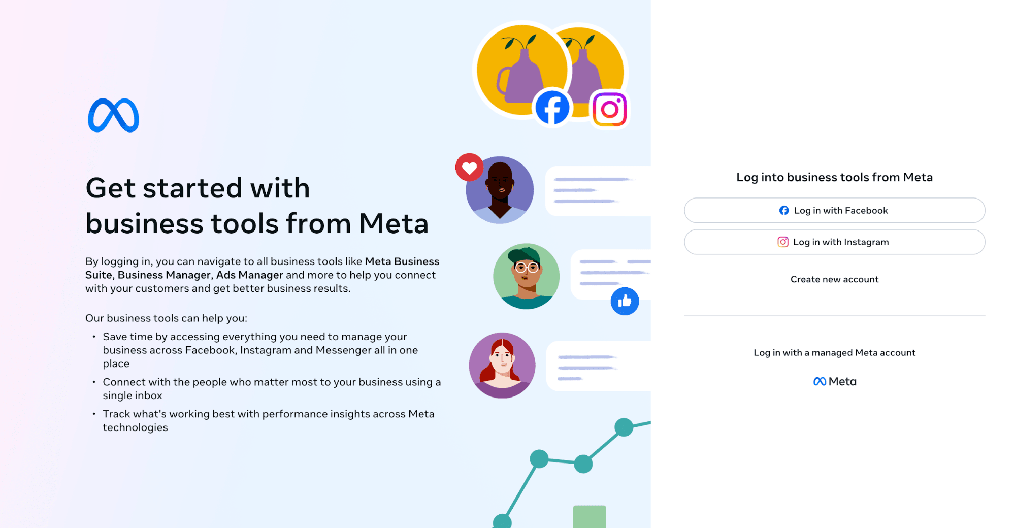 Meta Business Suite’s login page
