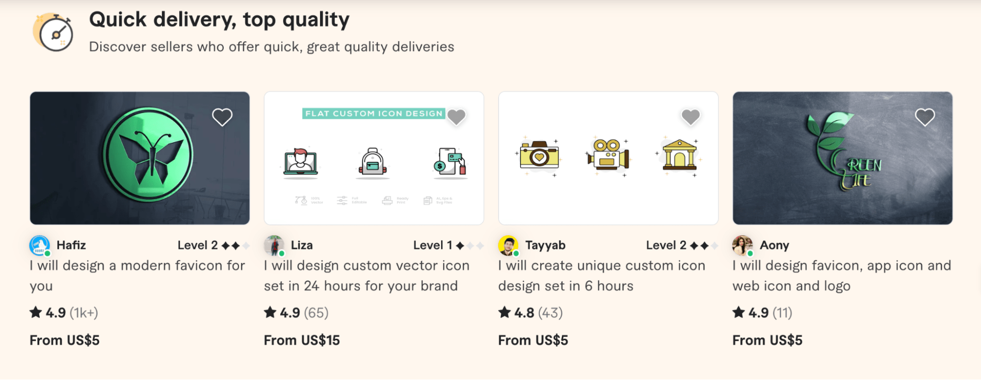 Fiverr icon designers