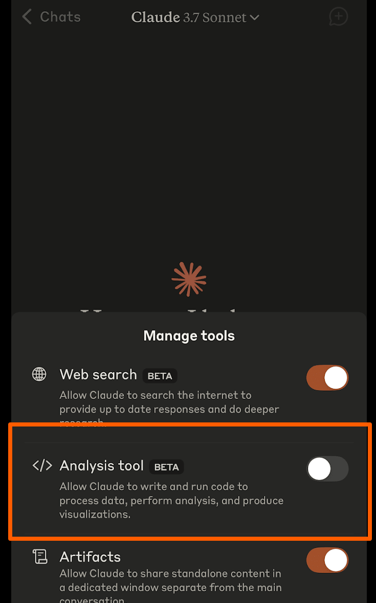 Claude Analysis tool