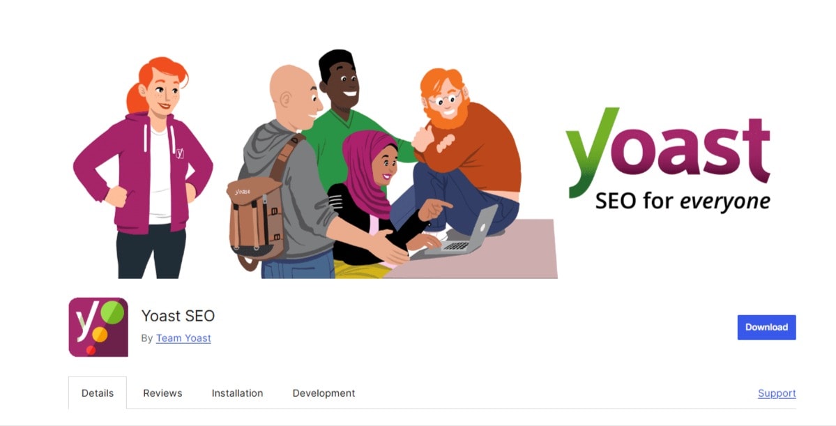 Yoast SEO plugin on WordPress plugin site.