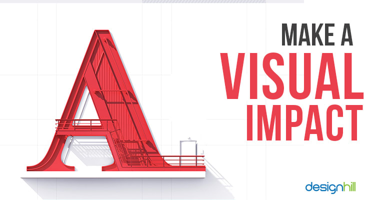 A large letter A under construction next to the words 'Make a Visual Impact'