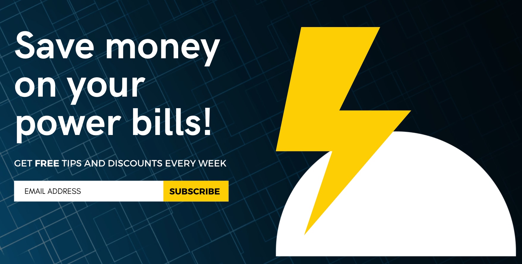 Save money on your power bills CTA