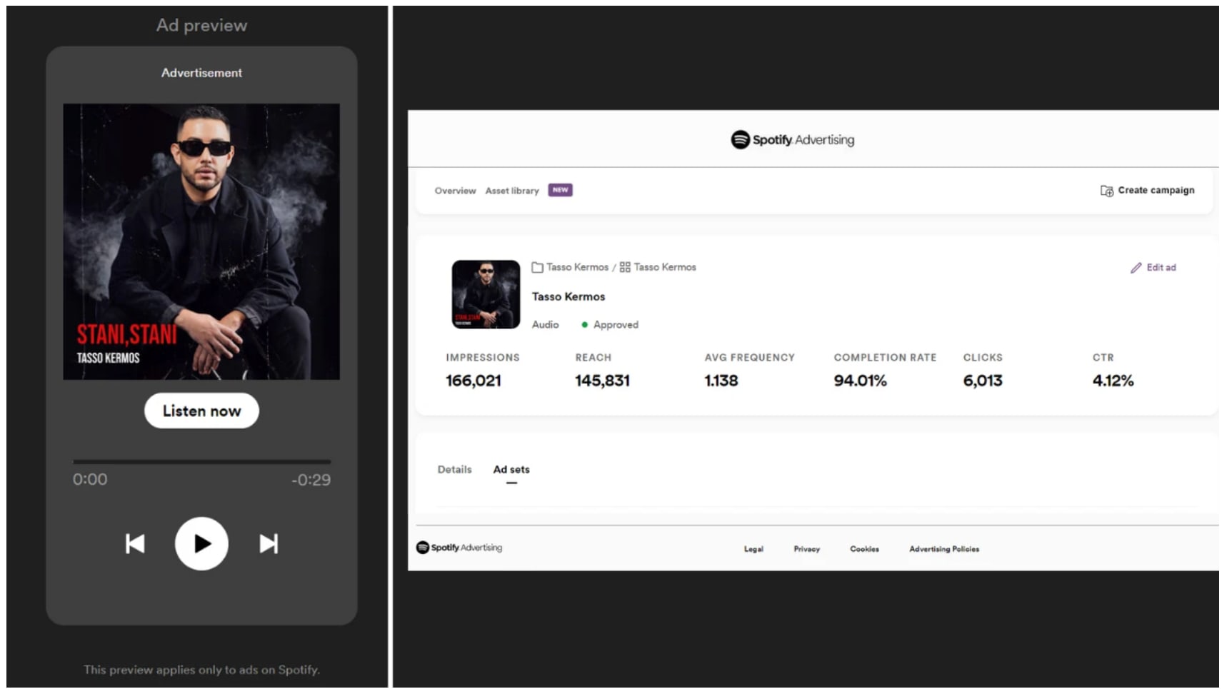 Lilith Publishing Spotify Ads example