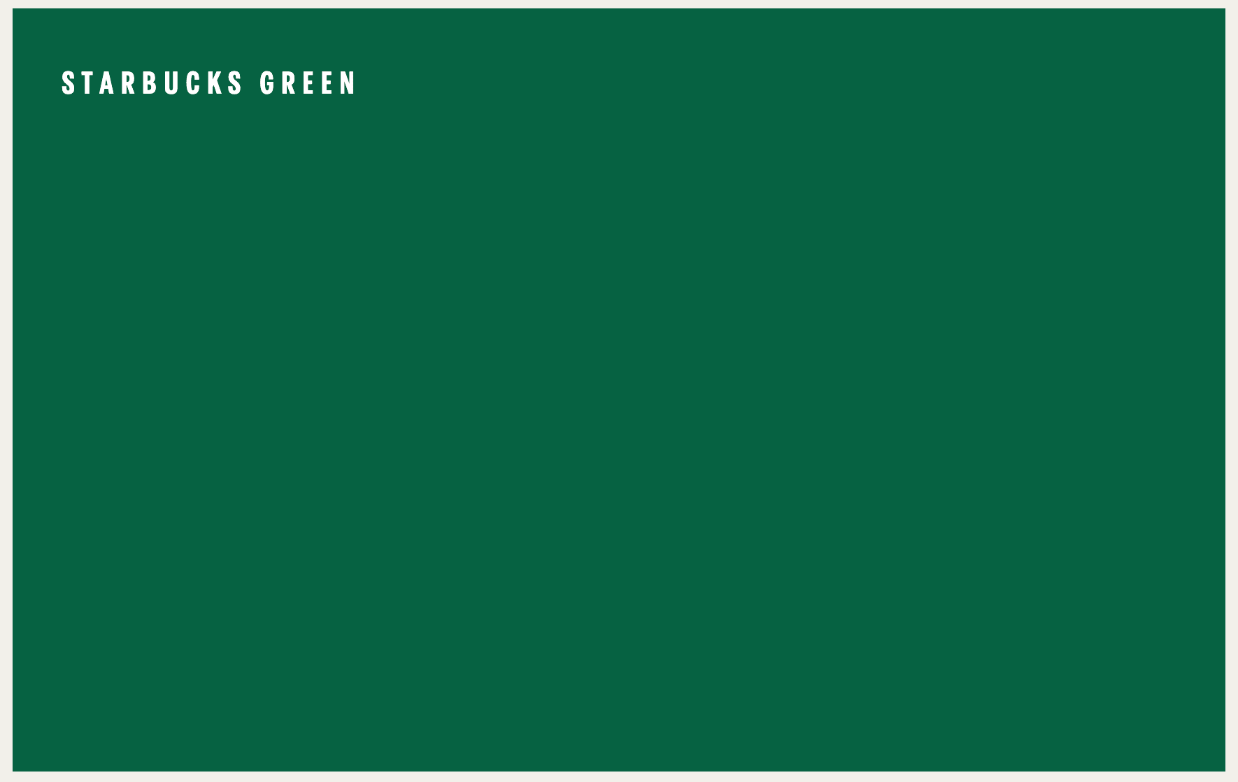 Starbucks green color palette