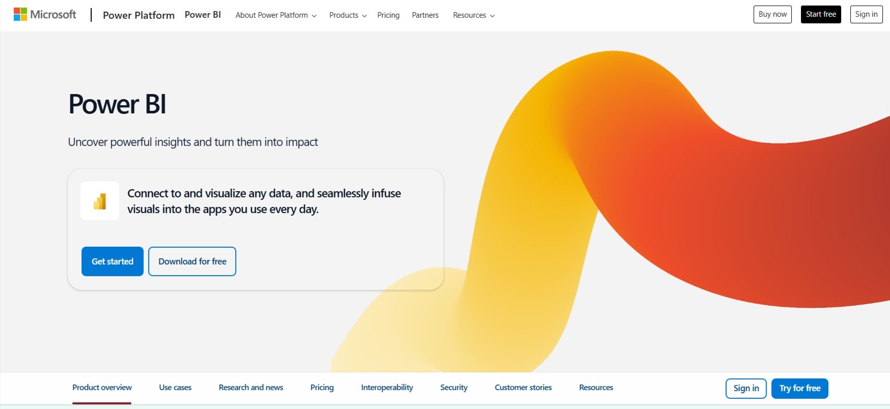 Microsoft Power BI website