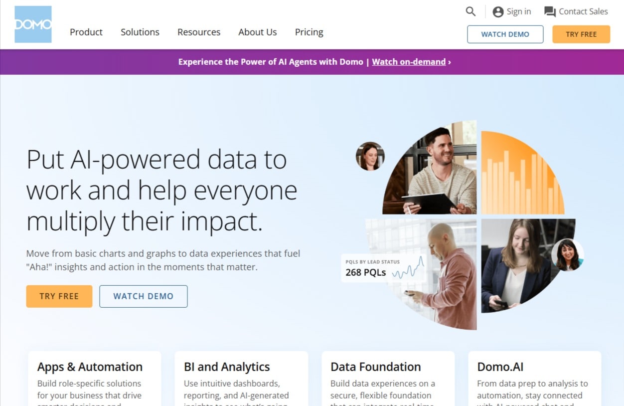 Domo website