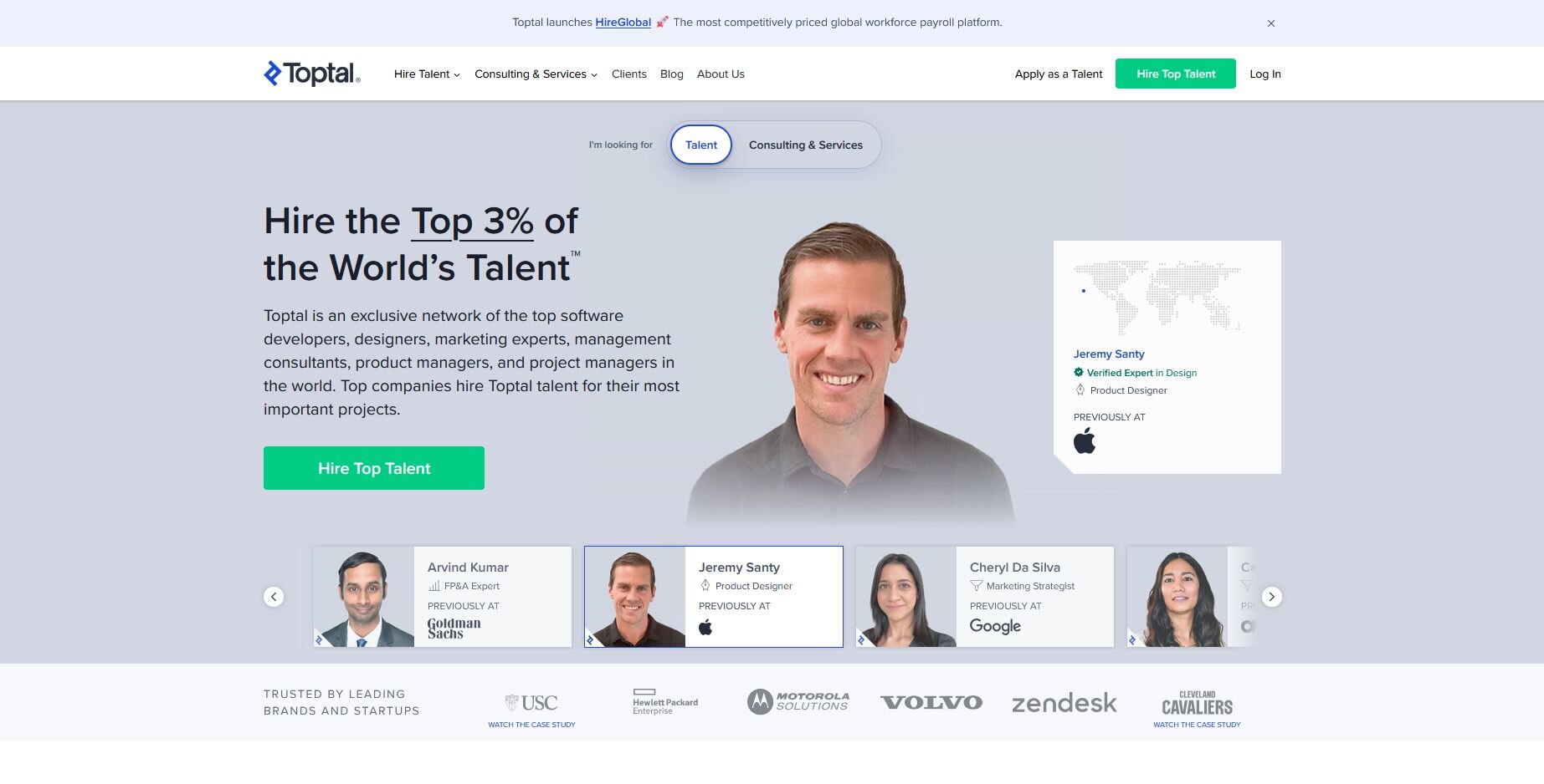 TopTal Landing Page