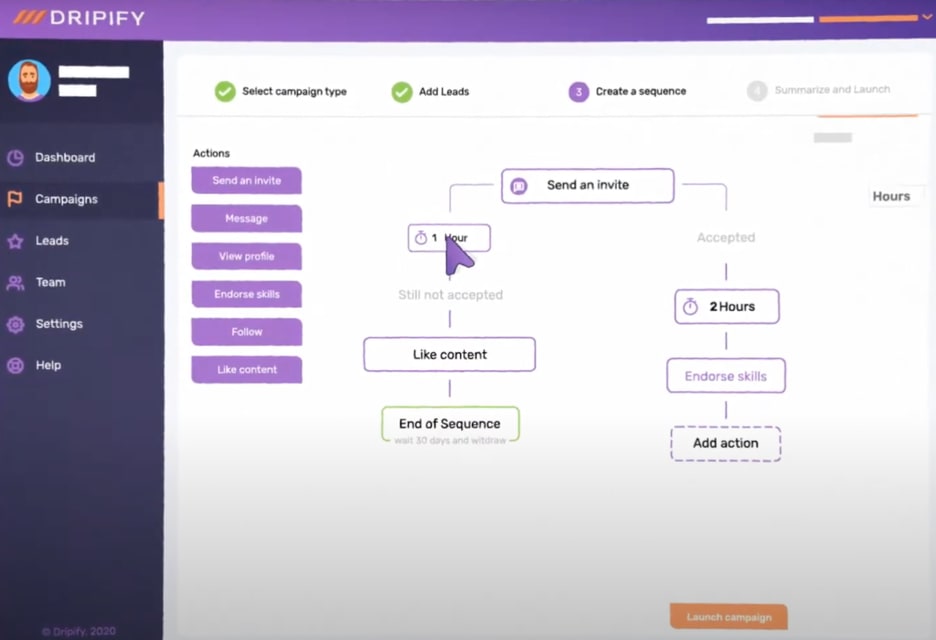 How to build a sales campaign funnel using Dripify