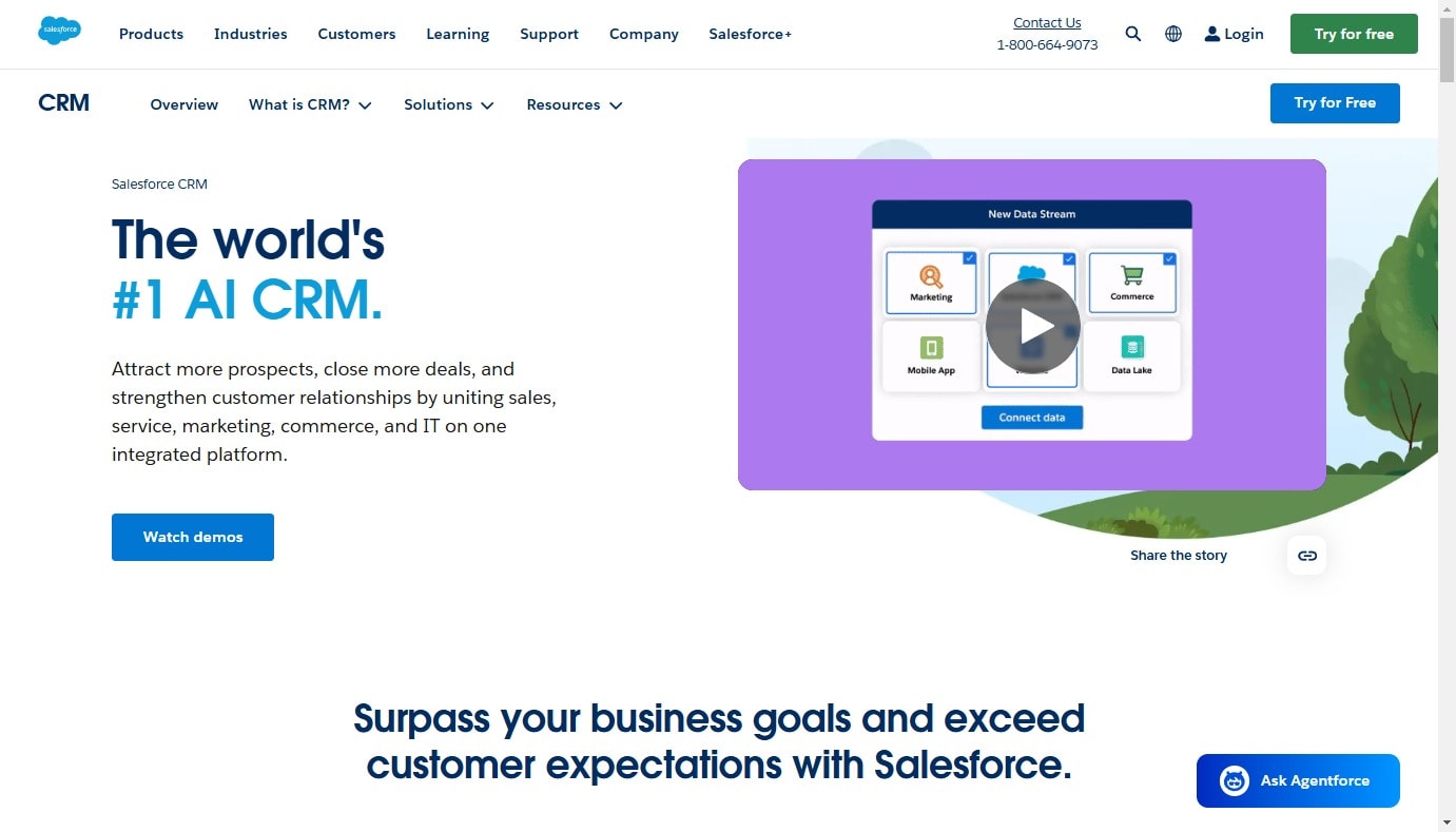 Salesforce CRM website