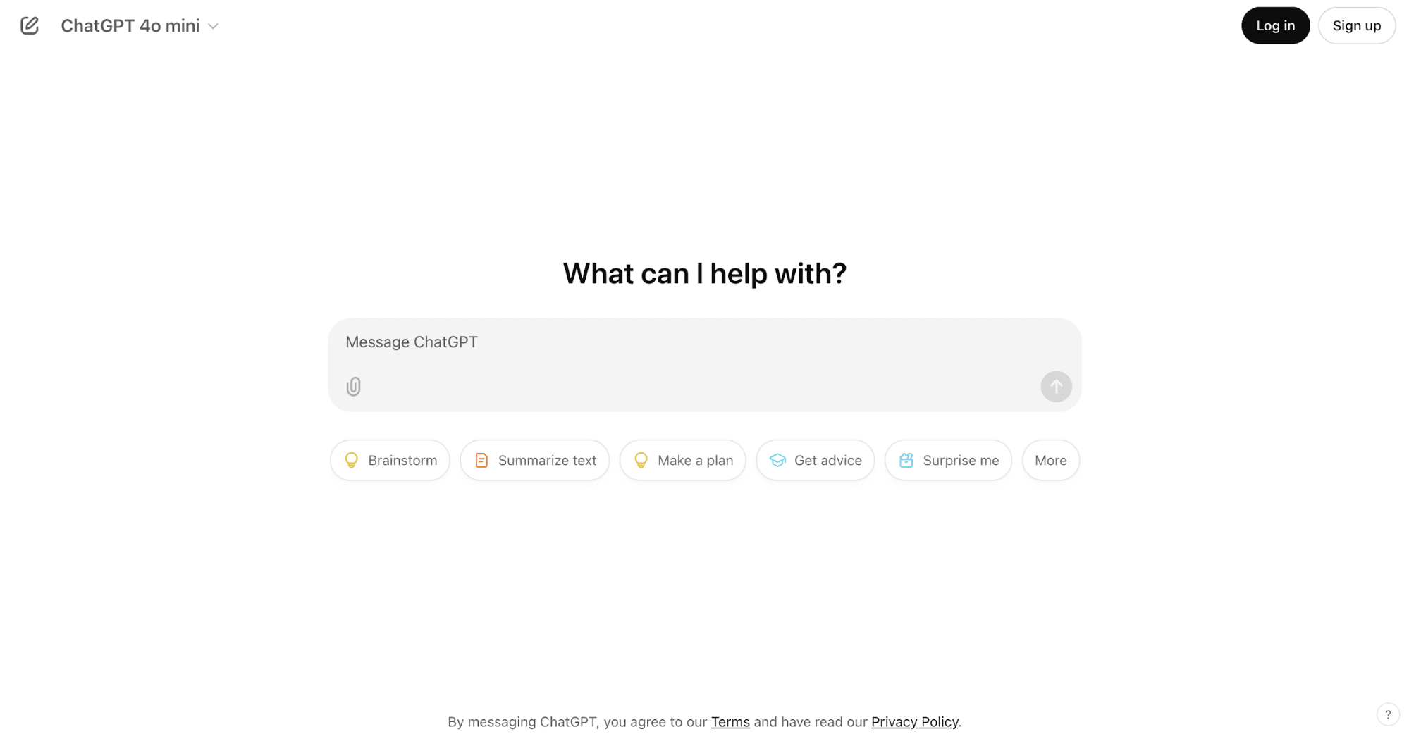 ChatGPT’s homepage