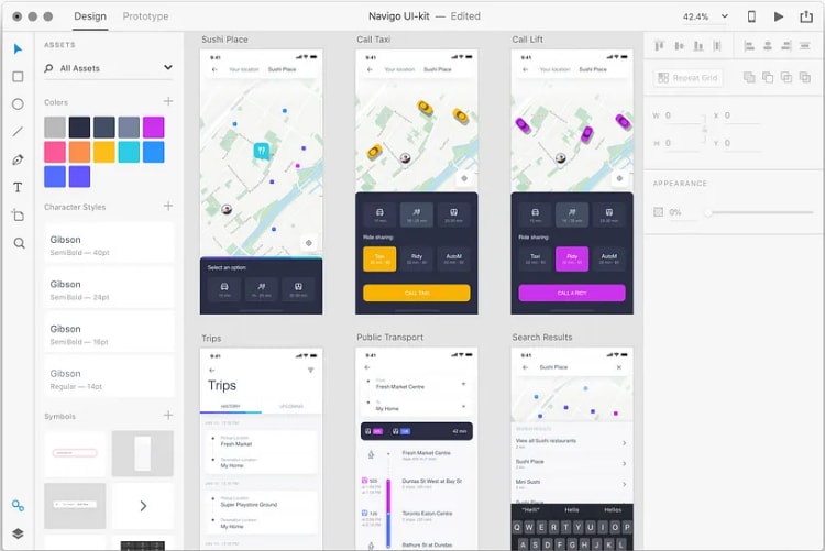 Adobe XD interface
