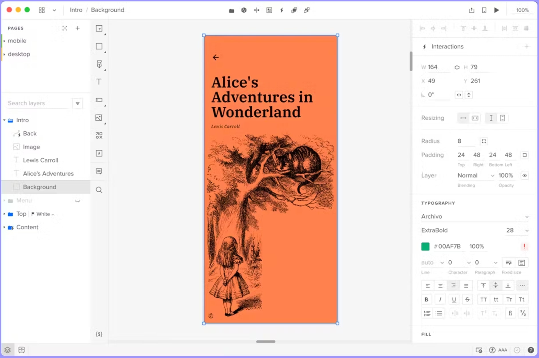 UXPin interface