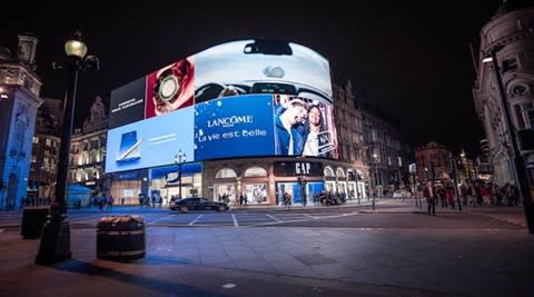 Intersection with Billboards advertisement