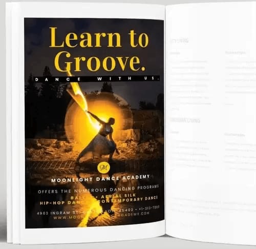 Magazine learn to grove ad