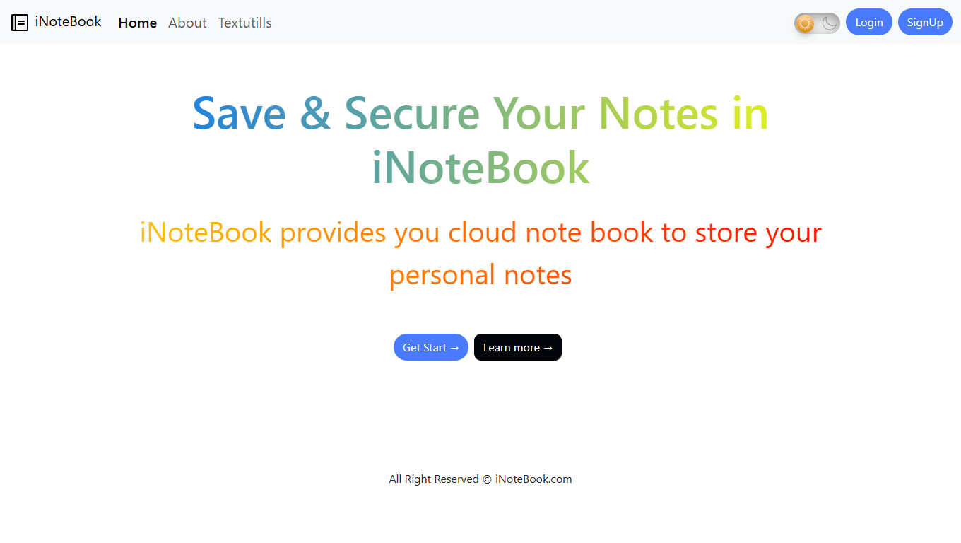 iNotebook Save & secure your note on cloud