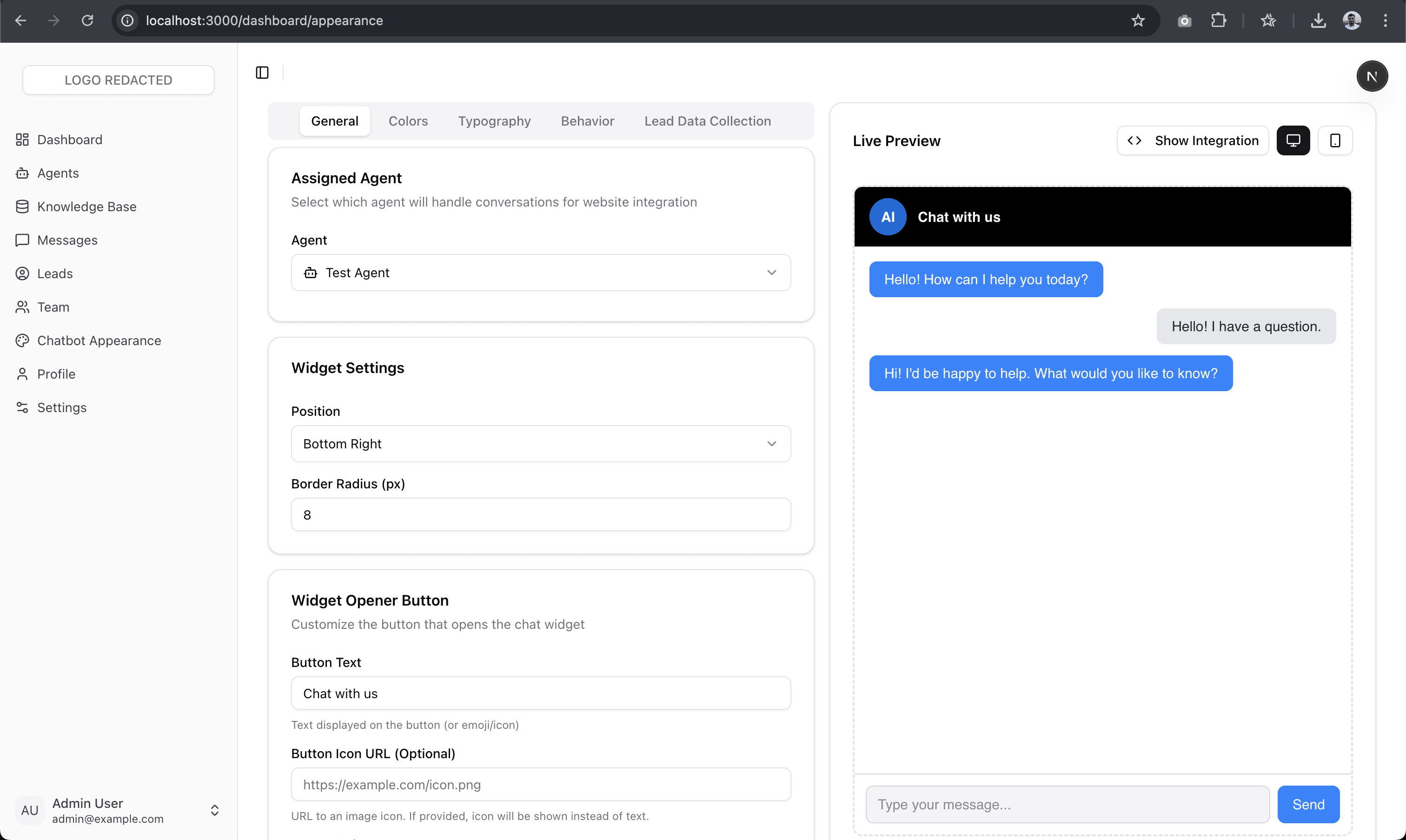 Custom AI SaaS Platform & Agent Builder
