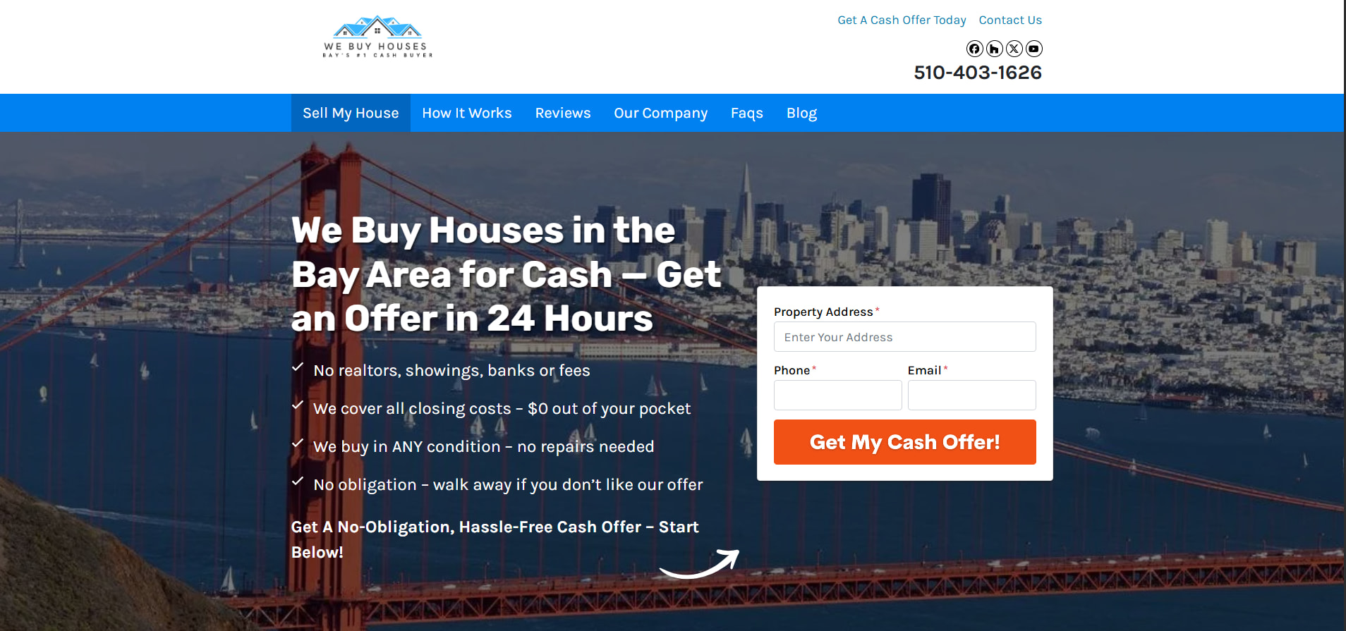 We Buy Houses Bay Area Investor Carrot website ranked number 1 on Google
