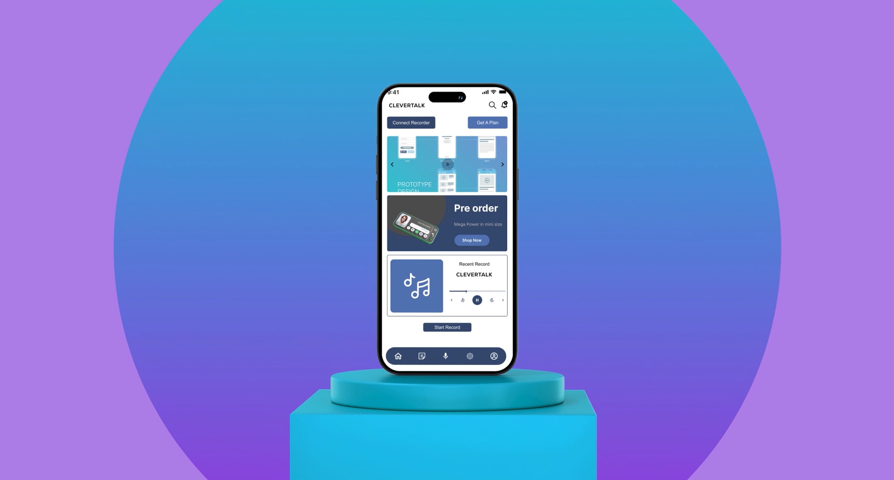 AI-powered audio recording app