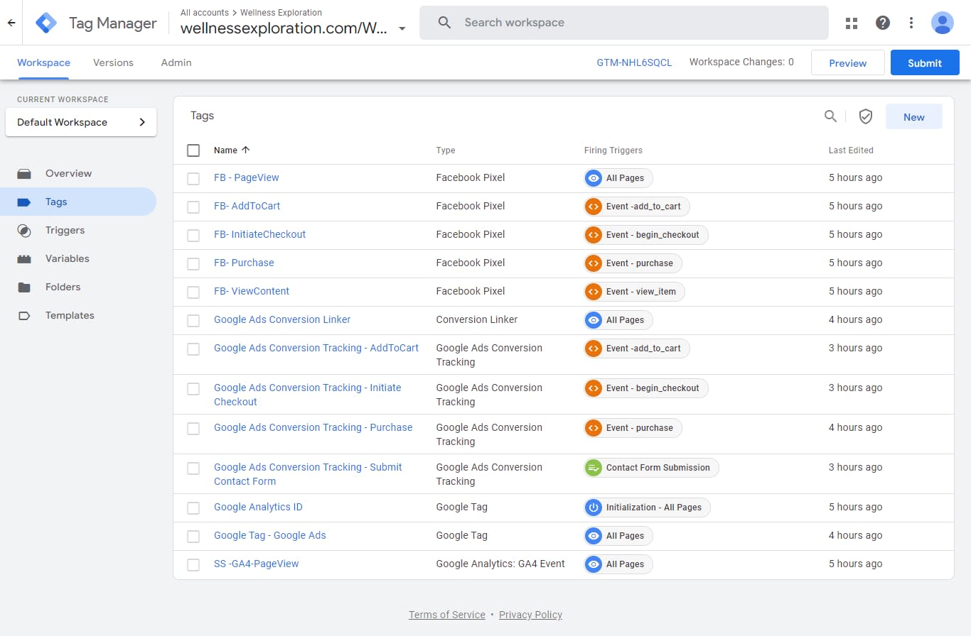 Facebook Pixel and GA4 Google Ads Events Tracking attachment