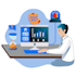 design flat illustration for your website or application