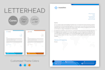 design letterhead, proposals, company profile, certificate, canva template