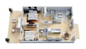 convert a 2d floor plan to 3d floor plan with fast delivery
