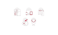 design modern icon set with fast delivery