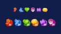 design a cohesive set of UI icons for game or mobile app