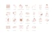 do custom hand drawn icons set or website app icon design