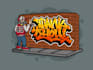 make graffiti character or graffiti illustration