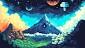 create pixel art backgrounds and scenes for you