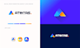 design modern flat tech app saas ai platform software logo