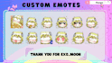 draw twitch emotes, chibi emotes, animated emotes, vtuber model for stream