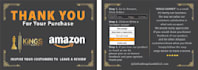 design amazon thank you card, product insert, package insert