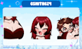 draw animated chibi twitch emotes, sub badges, panel, overlay