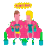 create epic animated gif stickers trippy 90s cartoon vibes