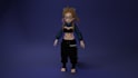 model 3d low poly character, rigging for unity unreal or roblox game