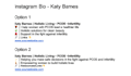 write an optimized instagram bio to attract followers