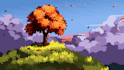 make pixel art landscape animation