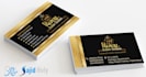 print premium business cards with spot uv gold foil velvet finish