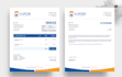 design business card, letterhead, and invoice