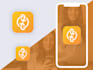 design 2 creative mobile app icon logo for android IOS