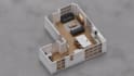create isometric 3d render floor plan