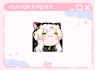 draw custom cute twitch discord emotes or sticker for you