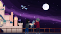draw pixel art illustrations, backgrounds and animations
