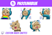 design customized emotes or loyalty badges for twitch