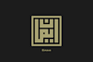 design arabic logo or name using kufi square style